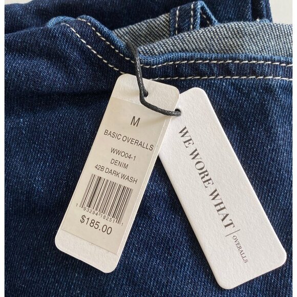 WE WORE WHAT Basic Denim Overalls, size M, New with tag - Picture 4 of 16